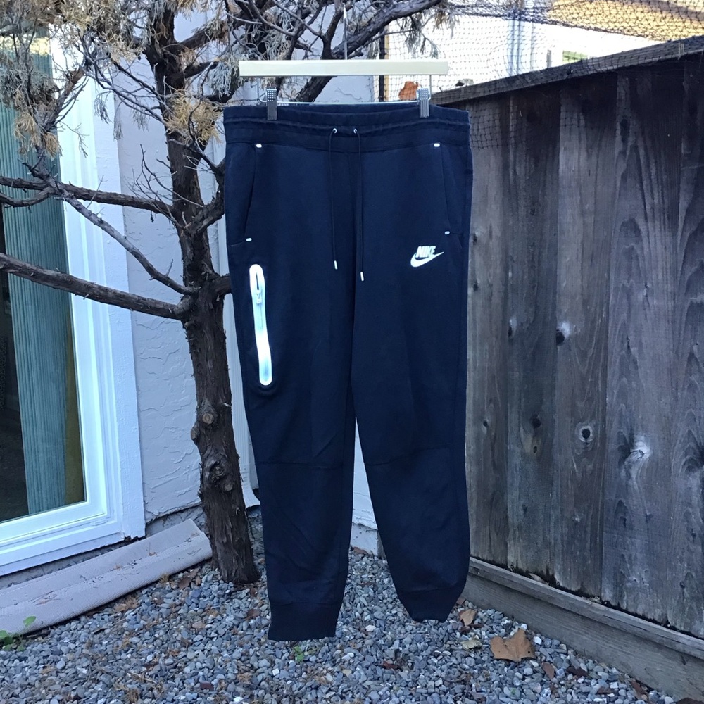 Nike Tech Fleece Womens Jogger Pants Black Athletic Sweatpants Size Large